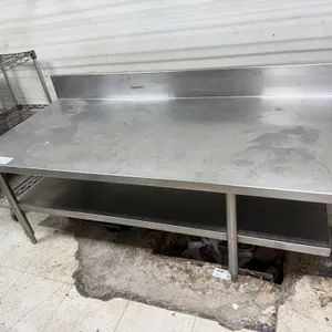 Stainless Steel Platform Work Table with Back Splash