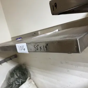 SS Wall Shelf 52" x 14"  and Wall Hooks