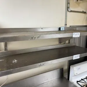 (2) Stainless Steel Wall Shelf (4' x 14")