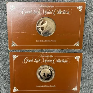 (2) Franklin Mint Good Luck Medals