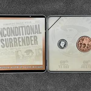 2005 Cdn 60th Anniv VE Day Nickle and Medal Set