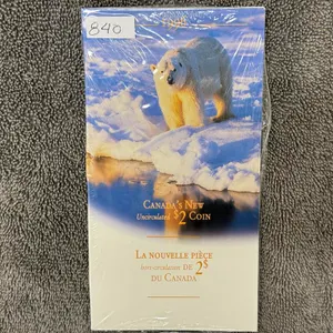 1996 Cdn $2 UNC Polar Bear Coin