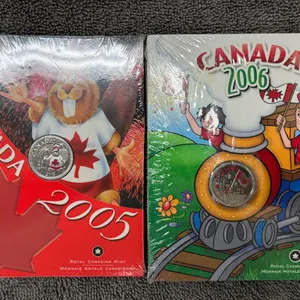 (2) 2005 and 2006 Cdn Colored Quarters