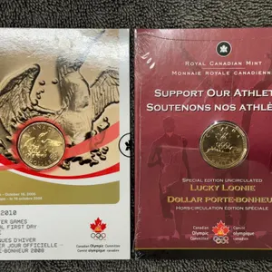 (2) Cdn $1 Coins -2010 Vancouver, Athletes