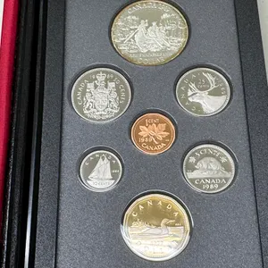 1989 Cdn Double Dollar Proof Coin Set-MacKenzie R