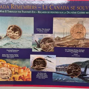 (6) Canada Remembers WW II Medallions