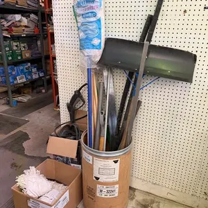 Assorted Handles, Metal Bars, Mop with Mop Heads & Pressure Washer