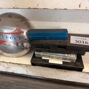Assorted Kits, Tools &  Antique Chevrolet Hubcap