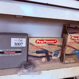 (3) Power Pro Cordless Tools Kits (One Missing Drill)