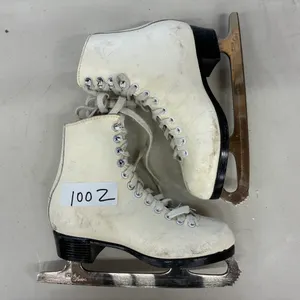 White Leather Figure Skates, Size 8