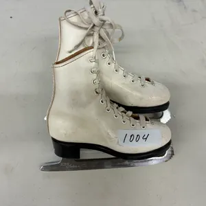 White Leather Figure Skates, Size 7 1/3