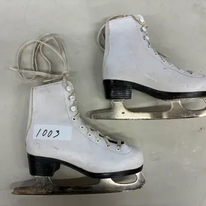 White Leather Figure Skates, Size 8