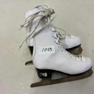 White Leather Figure Skates, Size 8