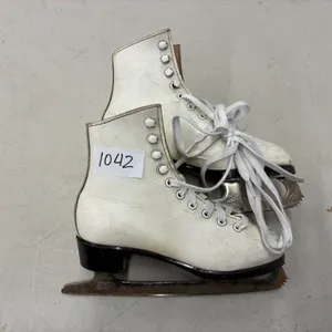White Leather Figure Skates, Size 7 2/3