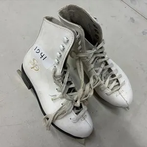 White Leather Figure Skates, Size 8 2/3
