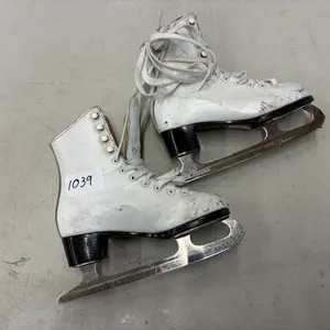 White Leather Figure Skates, Size 7 2/3