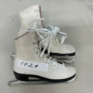 White Leather Figure Skates, Size 2