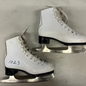 White Leather Figure Skates, Size 7 2/3