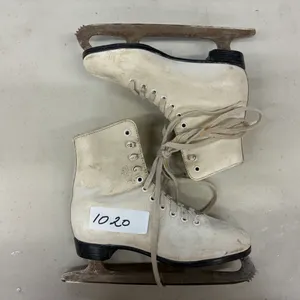 White Leather Figure Skates, Size Undetermined