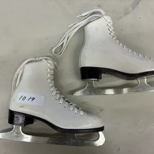White Leather Figure Skates, Size Undetermined