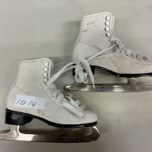 White Leather Figure Skates, Size 8