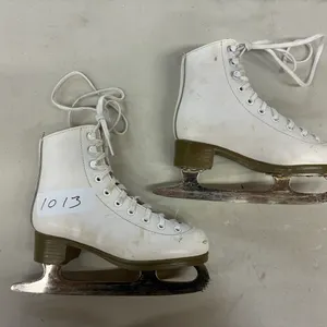 White Leather Figure Skates, Size 7 1/3