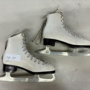 White Leather Figure Skates, Size 8 1/3