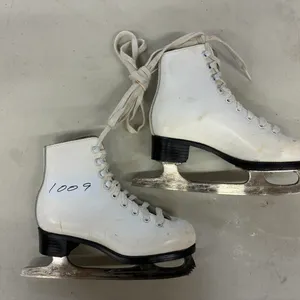 White Leather Figure Skates, Size 7 2/3
