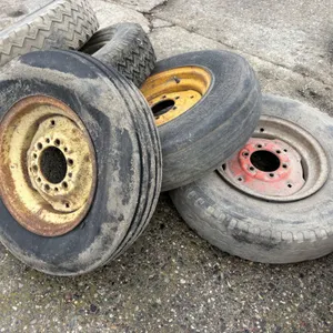 (4) Tires on 6 Bolt Imp Rims, (1) Tire on 5 Bolt Imp Rim, Buying All for One Money