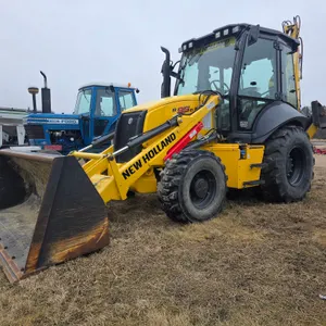 New Holland B95D Backhoe, FWA, 88” Front Bucket, 378 Hours, Extended Hoe, 17” Back Bucket, Out Rigge