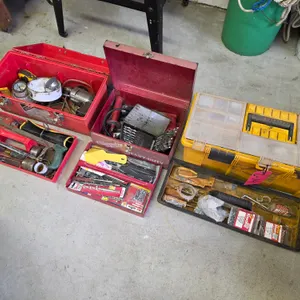 3 Toolboxes And Contents, Milwaukee Drill, Buying All for One Money