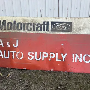 Ford Motorcraft Aluminum Single Sided Sign, Embossed, 59”x119”