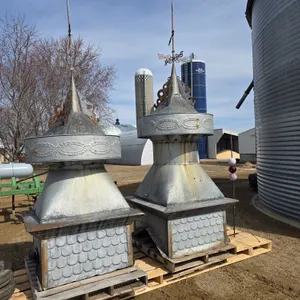 (2) Barn Coupulas and Lightning Rod, 3 Glass Globes, 1 – Approx 11’ Tall and 1 – Approx 10’ Tall