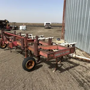 Massey Ferguson Chisel Plow, 14’, (11) Shanks, 2” Points, (2) Gauge Wheels, Mounted, Buster Bar