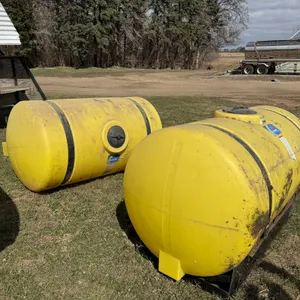 (2) Ace Roto Mold 300 Gallon Saddle Tanks with Cradles, Buying Both for One Money