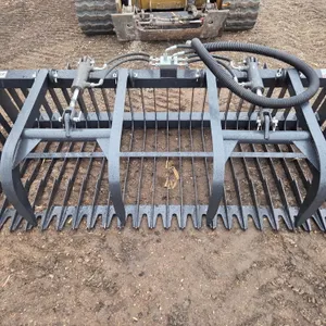 Rock and Brush Grapple, 84” Wide, with Hoses and Ends