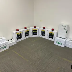 Quantity of Zoll AED Plus Defibrillators w/ Emergency Alarm Box and Med Kits
 UNRESERVED