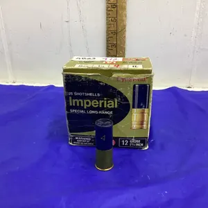 (25) LIVE ROUNGS IMPERIAL 2 3/4” X #4 SHOT …12 GA