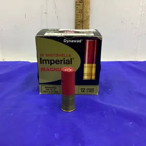 (25) LIVE ROUNDS IMPERIAL MAGNUM  12 GA….3”…#4 SHOT