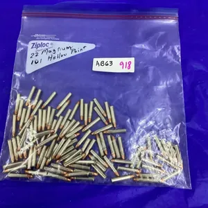 (101) LIVE ROUNDS .22 MAGNUM HOLLOW POINT