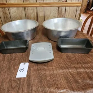 Aluminum Wash Pans Qty 2; Loaf Pans Qty 2 and