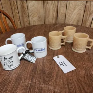 Vtg. Whataburger Nickel Mugs, 2 Bob Moore Cups &