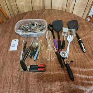 Misc Siilverware, Knives & Kitchen Utensils