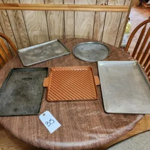 Misc Cookie Sheets, Copper Chef Griddle, Pizza Pan