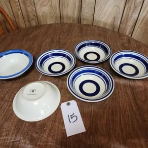Royal Norfolk Bowls Qty 5 & 1 Serving Bowl