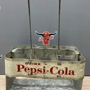 Vintage Aluminium Pepsi Bottle Caddy.