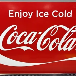 Plastic Coca-Cola Wall Hang Sign. 24” x 18”.