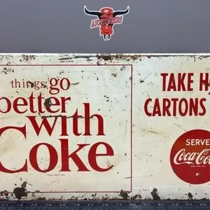 Vintage Coca-Cola Display Topper. 22” x 11.5”.