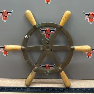 Cast Iron Wheel w/Wooden Handles 16” diam Tip-Tip.