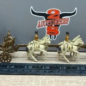 Crescent Cast Royal Carriage w/8 Horses. 12”L .